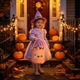 thumbnail image 6 of Ouuluon Sturdy Halloween Plaid Storage Basket, 9x9 inch Ghost Pumpkin Decorative Handheld Basket for Home Party, 6 of 6