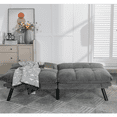 thumbnail image 5 of Ecarpat Futon Sofa Bed, Convertible Memory Foam Sleeper Sofa, Upholstered&nbsp;Loveseat Sofa Bed Lazy Futon for Living Room, Small Space, Apartment Office, Light Grey, 5 of 7