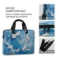 thumbnail image 4 of 16" Laptop Briefcase for Work Travel Laptop Shoulder Bag Carrying Handbag Laptop Case Butterflies and Circular Motif, 4 of 8