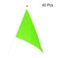 thumbnail image 3 of Verde Bandera Palo, Mano Pequeña Mini Bricolaje Bandera 8.2 Pulgadas x 5.5 Pulgadas Triángulo para Festival Eventos Celebración Paquete de 40 Unique Bargains banderas al aire libre, 3 of 5