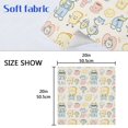 thumbnail image 6 of Iauyy Satin Napkins Set of 4- Blue Beige Food DIY Printing Decoration Cloth Napkin- Easy Care for Home/Party, 6 of 8