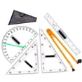 thumbnail image 3 of Juego de reglas matemáticas de geometría grande Juego de reglas de enseñanza Juego de herramientas de enseñanza Enseñanza de matemáticas 5 uds., 3 of 7