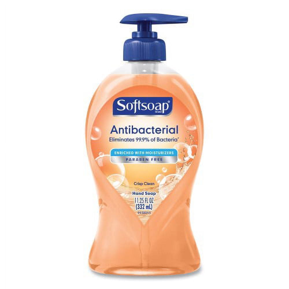 Softsoap Antibacterial Hand Soap, Crisp Clean Scent, 11.25 oz, 6/Carton, Each