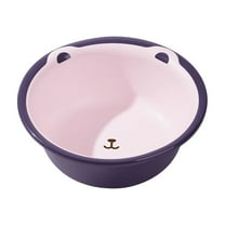 SLYNSHome Wash Basin Bathroom Accessories Round Heavy-Duty Plastic Wash Basin Cute Bear Washing Basin - Purple