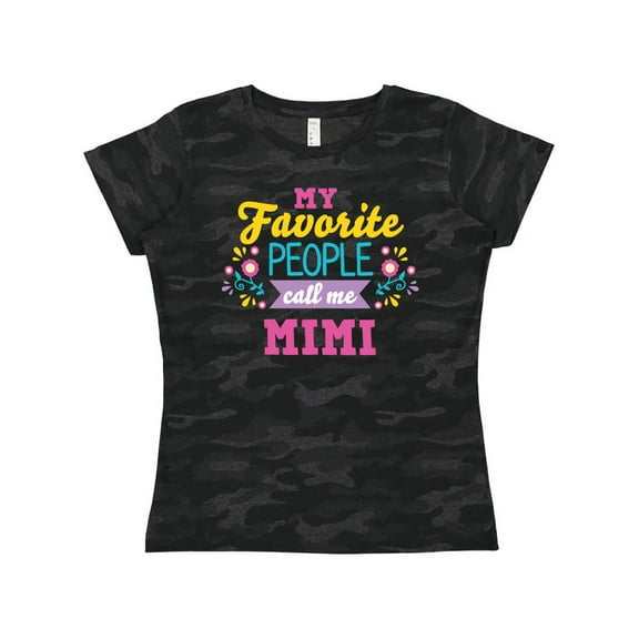 Inktastic My Favorite People Call Me Mimi with Flowers Women's T-Shirt