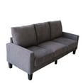 thumbnail image 4 of DEALTOPS Modern Sectional Sofa Couch Upholstered Sofa Storage Couches 3 Seater Sofa Chair for Living Room - Dark Gray, 4 of 8