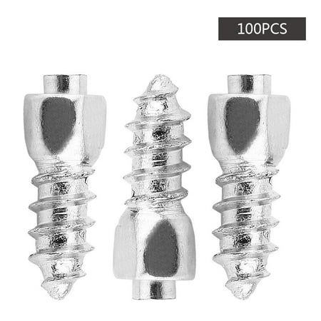 Tire Auto Ashata 100 Pcs 12mm Car SUV ATV Anti-Slip Screw Stud Wheel Tyre Snow Tire Spikes Trim Auto Accessories, Tire Stud Screw, Snow Tire Screw ()