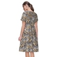 thumbnail image 2 of Bixox Robe d'Été à Manches Courtes pour Femmes Robe Ample Longueur Genou avec Poches-Zèbre, 2 of 6