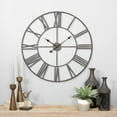 thumbnail image 5 of Aspire Home Accents Solange Round Metal Wall Clock Light Grey 30"H x 30"W x 1.5"D, 5 of 5