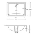 thumbnail image 4 of 20.75-in. W CSA Rectangle Bathroom Undermount Sink Set In Biscuit - Gold Hardware - Overflow Drain Incl. AI-24898, 4 of 7