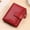 Red, variant on RFID anti-theft brush new three fold multi fold genuine leather cowhide wallet multifunctional anti tamper magnetic card bag sho