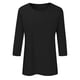 thumbnail image 3 of MKLEKYY Playeras De Algodon Mujer Tops De Mujer Con Mangas 3/4, Camisetas Casuales Holgadas Con Cuello Redondo, Lindas Túnicas Lisas De Tres Cuartos De Longitud Talla XL, 3 of 3