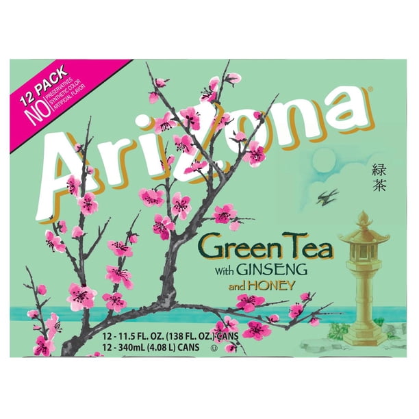 Arizona Green Tea 12-Pack - Bottled tea stock for ecommerce