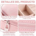 thumbnail image 4 of 12PCS Mini Organizadora de Joyero de Viaje,10x10x5cm Organizador de Joyas Portátil,Organizador de Joyeria Impermeable de Cuero,Portátil Alhajeros de PU para Anillos,Pendientes,Collares(Rosa), 4 of 6
