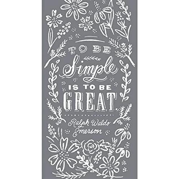 Mesh Adhesive Stencil | Simple Life | Reusable Mesh Stencil for Use As Chalk Paste Transfers, Chalk Stencils, Silk Screen Stencils, and More | A Makers’ Studio | 12x24$$Art & Craft