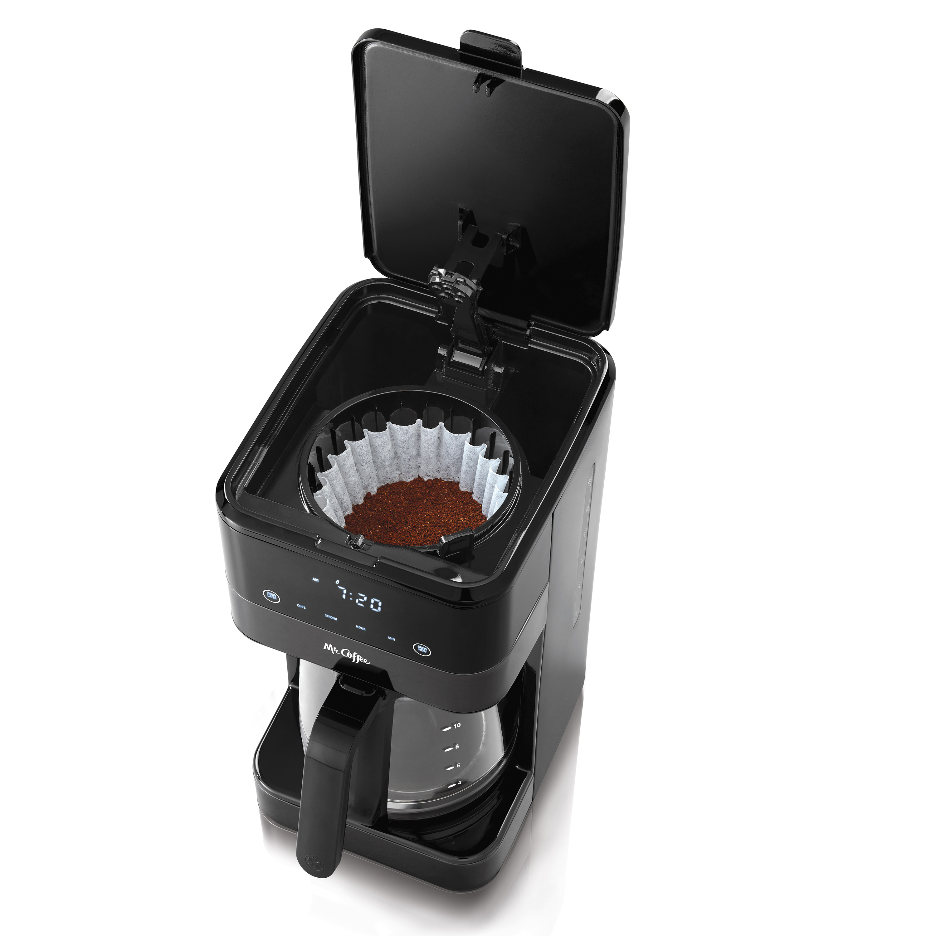 Mr. Coffee 12 Cup Programmable Coffee Maker, LED Touch Display, Black Stainless - image 3 of 9