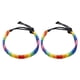 thumbnail image 1 of 2 pulseras de arco iris hechas a mano trenzadas ajustables de la amistad para niños y niñas, 1 of 5