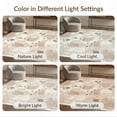 thumbnail image 7 of ODIKA 8'x10' Washable Area Rug Non-Slip Chair-Friendly Mat Boho Cream Scattered Freeform Neutral Abstract Printed Beige for Dining Room, Large Office, Lounge, 7 of 7
