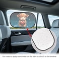 thumbnail image 4 of Yuyamidu Highland Cow Car Window Shade for Baby Red Heart Car Side Window Sun Shade Adorable Auto Rear Sunshade Car Accessories for SUVs Sedans Trucks, 4 of 7