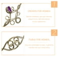 thumbnail image 3 of WRITWAA Delicate Metal Wedding Crown Headband with Rhinestones Bridal Tiara for Formal Hairstyle, 3 of 6