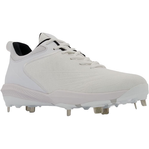 All white sales metal baseball cleats