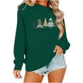 thumbnail image 4 of Neewe Women's Oversized Sweatshirt Christmas Crewneck Long Sleeve Casual Loose Pullover Tops, 4 of 8