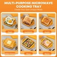 thumbnail image 3 of Microwave Sandwich Maker, Snack Maker &  Press, Removable Non-Stick Plates,  Microwavable Cookware, Heatwave Technology, Orange, 3 of 6