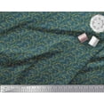thumbnail image 3 of Soimoi Blue Polyester Crepe Fabric Leaves Print Fabric by Yard 52 Inch Wide, 3 of 5