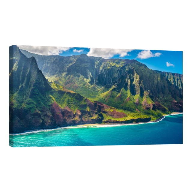 Cuadro Decorativo Playa Isla Kauai Hawaii Canvas Revolution Cuadro 120 x 60 cm