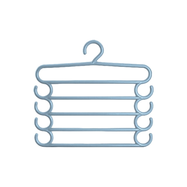 Dvumao Organizers and Storage, Trouser Rack 5 Tier Hanger Closet Hanging Pants Special Hanger Home Pants Clip Pants Multi Layer Multifunctional Pants Hanging Storage, Man Gifts