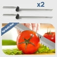 thumbnail image 4 of VLOXO Cordless Electric Knife, Electric Knives Rechargeable Bread Knife with Safety Lock Ergonomic Handle Electric Meat Knife for Carving Meat Bread Steak Fish Fillet Cheese Include 2 Blades, 4 of 11