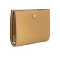 thumbnail image 2 of Tory Burch Emerson Colorblock Saffiano Leather Mini Wallet (Tiramisu / New Ivory), 2 of 3
