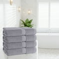 thumbnail image 7 of Simmore Pack of 4 Bath Towels 27 x 55 Inches, 100% Cotton, Quicker to Dry, Lightweight and Absorbent, Perfect for Bathroom, Cool Grey, 7 of 7