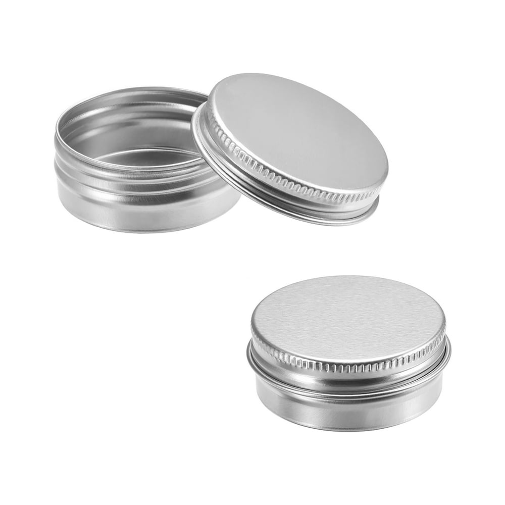 Uxcell 1/2oz 15ml Screw Top Lid Round Aluminum Cans Tin Containers 12
