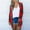 Red, variant on BODOAO Women's Casual Lightweight Cardigan Long Sleeve Open Front with Pockets Soft Open Front Cardigan Solid Color Outwear Plaid Print Cardigan Loose Midi Coat Outerwear for Home Holiday Beige L