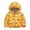 Yellow, variant on Boys Girls Puffy Hooted Jacket Long Sleeve Zipper 𝗖artoon Print Thick Fluff Coat Winter Warm Top with Pocket