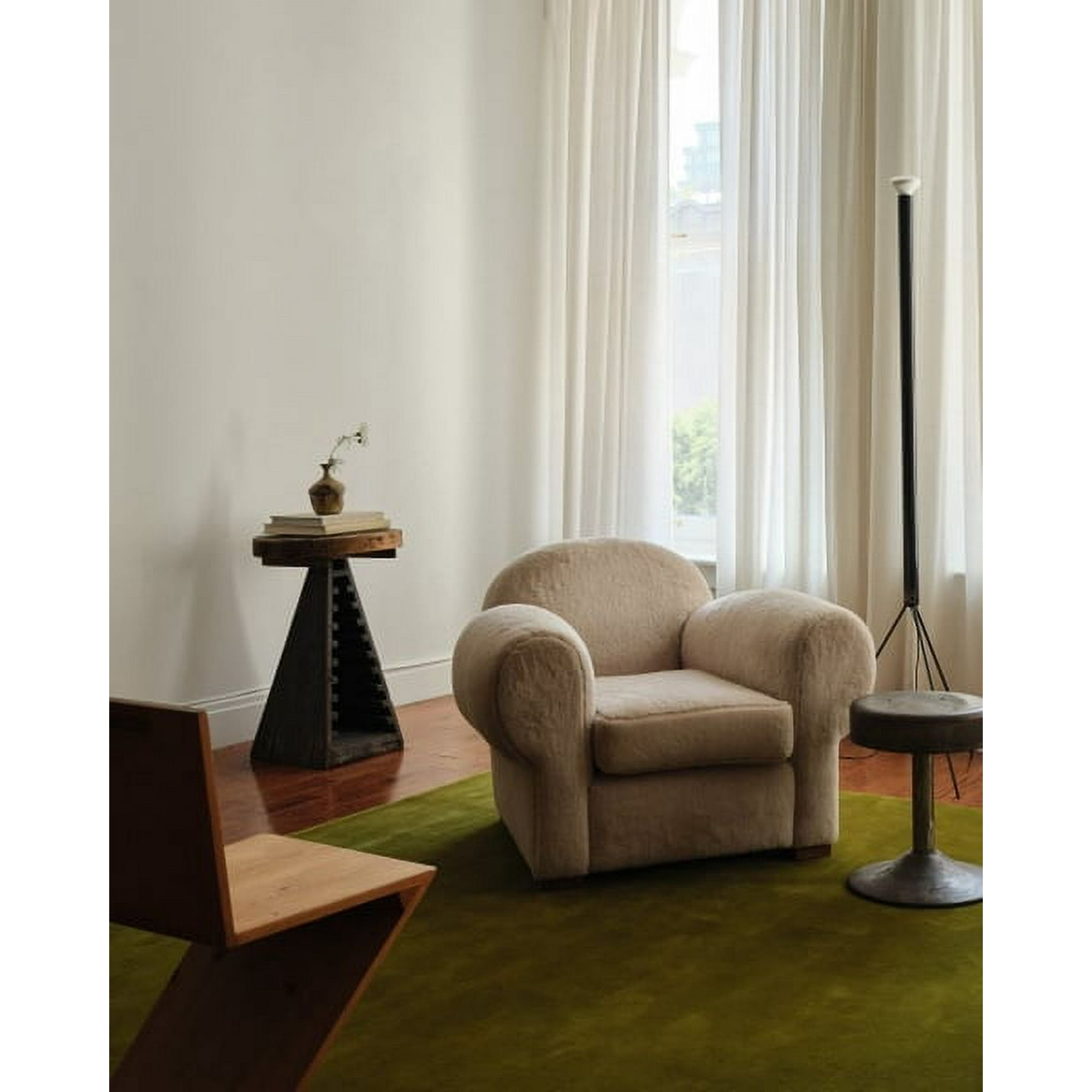 Mahi Rug Grand Milano Green New Zealand Wool Plain Hand-Tuffted Carpets Area Rugs for Living Room, Bedroom, Any Room and Hallway (10X14 ft)