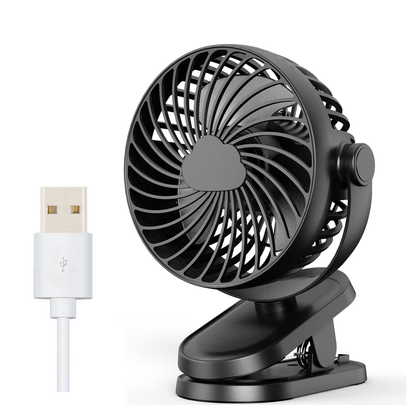 MetMetalrt Clip on Fan Portable Fan Table Desktop Fan with Clip Strong Airflow with Sturdy Clamp for Office Dorm Bedroom Stroller 6' 3 Speeds