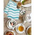 thumbnail image 4 of Turquoise White Ombre Kitchen Dish Towels for Drying Dishes Set of 3, Modern Geometric Gradient Ocean Striped Waffle Weave Microfiber Hand Tea Bathroom Towels Quick Dry & Absorbent Towel 15.7x23.6, 4 of 7