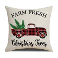 thumbnail image 1 of Christmas Pillow Covers Farmhouse Santa Claus Christmas Decorations Merry Tree Joy Winter Holiday Decor Throw Cushion Case for Home CouchA1PCS, 1 of 5