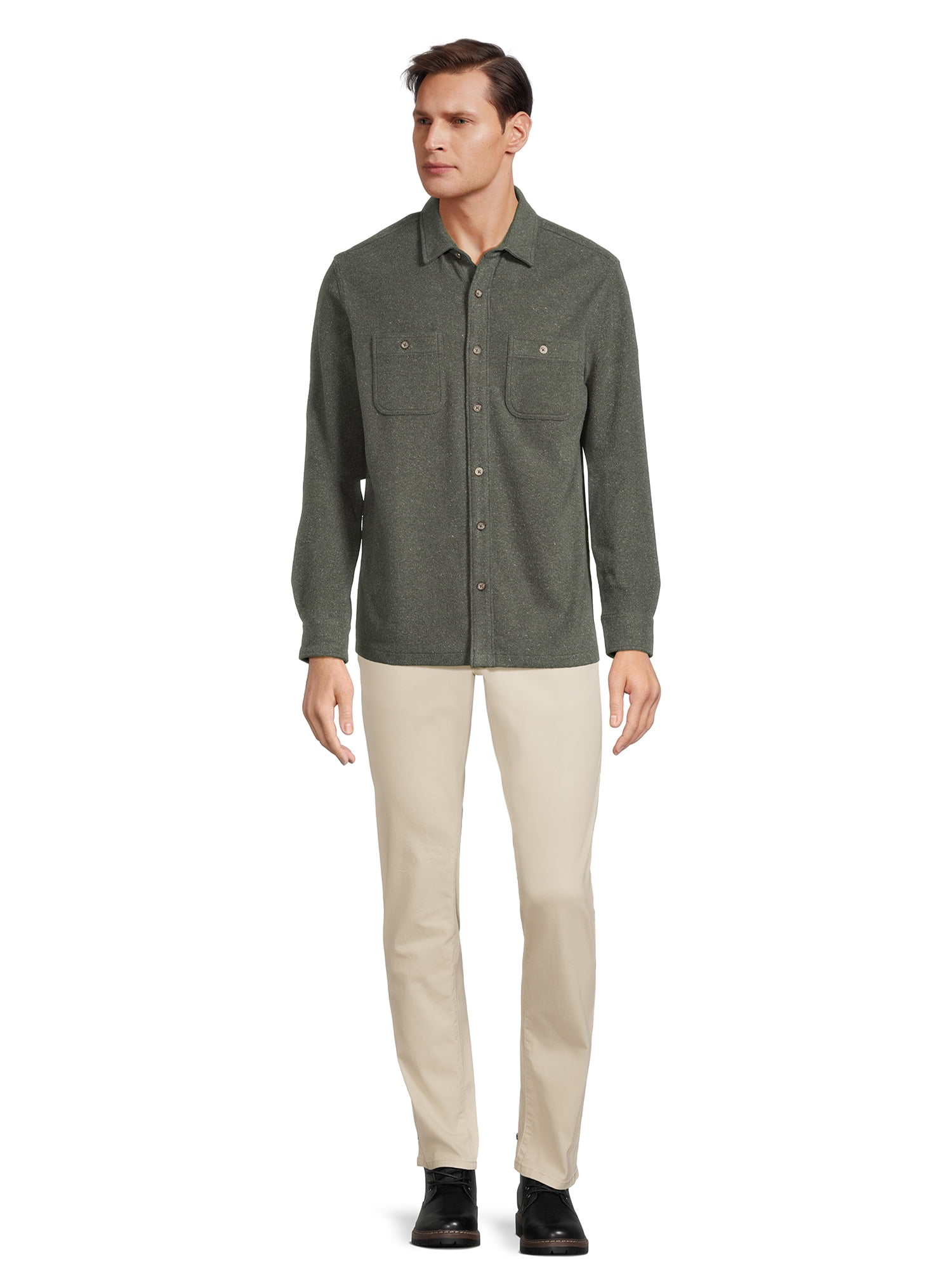 George Men's Long Sleeve Over Shirt, Sizes S-3XL