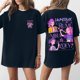 thumbnail image 1 of Pop cazadora para niña Hunters Round-Neck Printed Anime Trio Poster T Shirt （Navy）, 1 of 4