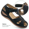 thumbnail image 3 of Women Summer Wedge Sandals Bohemia Causal Sandals Comfortable Outdoor Shoes, 3 of 6