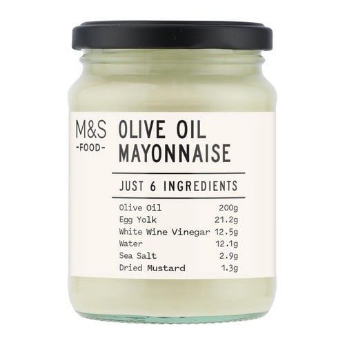 M&S Only 6 Ingredients Olive Oil Mayonnaise 250g, British Import (Pack of 2)