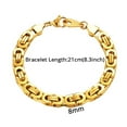 Mens 14K Yellow Gold Male Bracelet Wholesale Braslet GoldenvColor