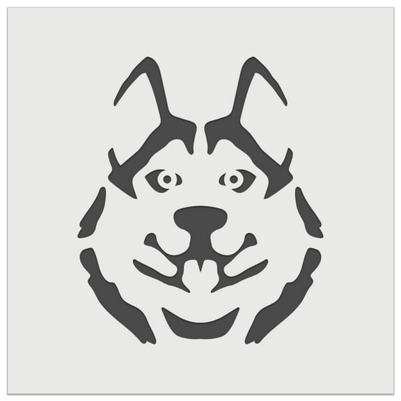 Siberian Husky Dog Face DIY Cookie Wall Craft Stencil - 5.5 Inch