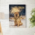 thumbnail image 2 of Chinese Shar-Pei Happy New Year 2026 with Fireworks on New Year's Eve Vertical Matte Canvas Poster Dog Lover Wall Art Home Decor - 12022, 2 of 5