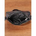 thumbnail image 4 of Black Multi-Color Patch Leather Shoulder Bag, Crafted with Sheep Leather and PVC, Womens Accessories - Measures 10 5/8" Wide x 7 5/8" High x 3 1/2" Deep, 4 of 8