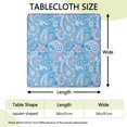 thumbnail image 2 of Fitted Hem Stretchable Square Table Cover 36x36, Bohemian Floral Pattern Tablecloth for Picnic Decor and Indoor Dining Room, 2 of 6