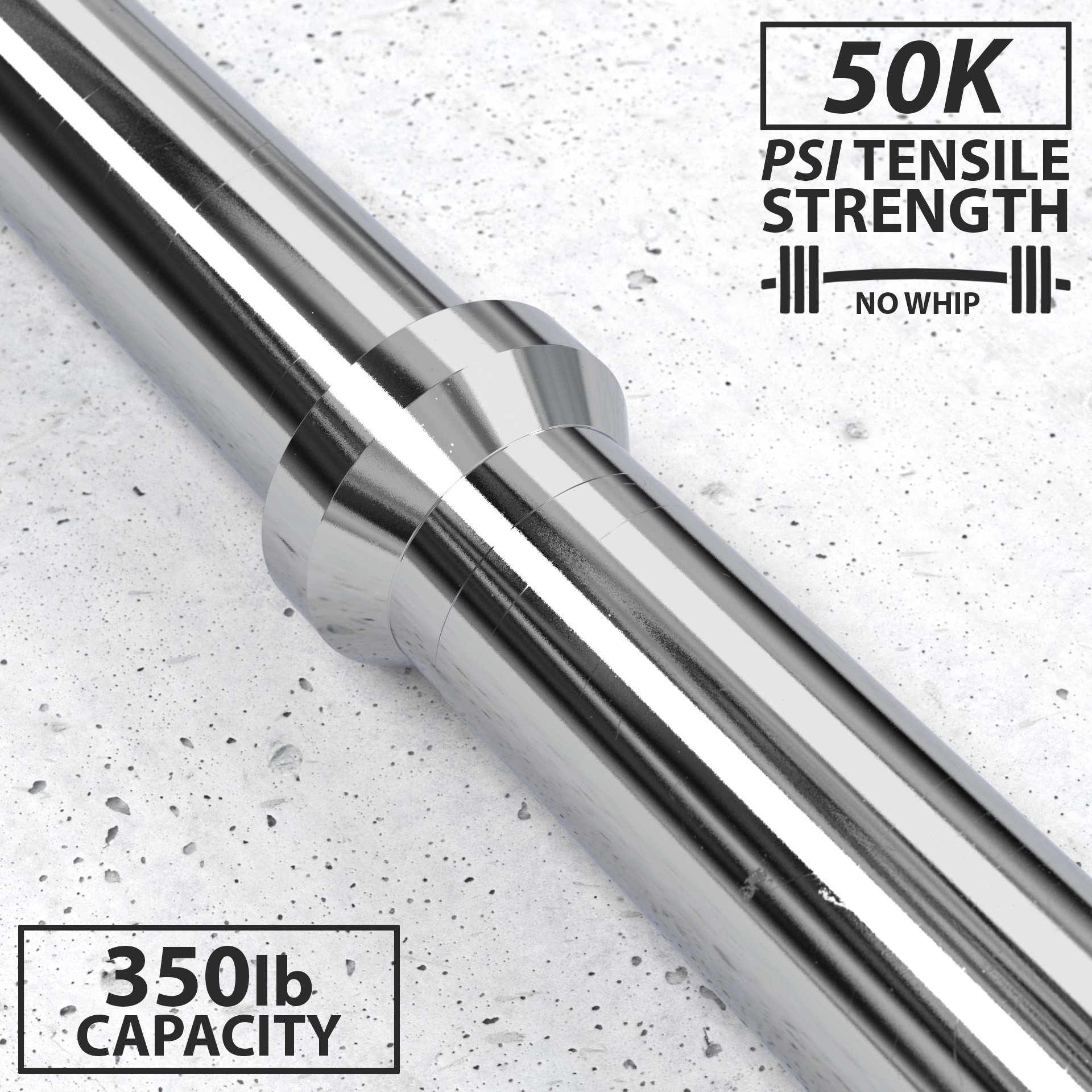Synergee 1" Olympic Barbell Standard Weightlifting Barbell. 6-foot Bar Weighing 7.5 KG/16.5 LB. Compatible with 1”-Opening Plates.
